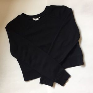 Black Cropped Sweatshirt